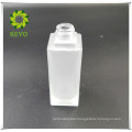 new products empty square frosted pump cap glass cosmetics jar bottle